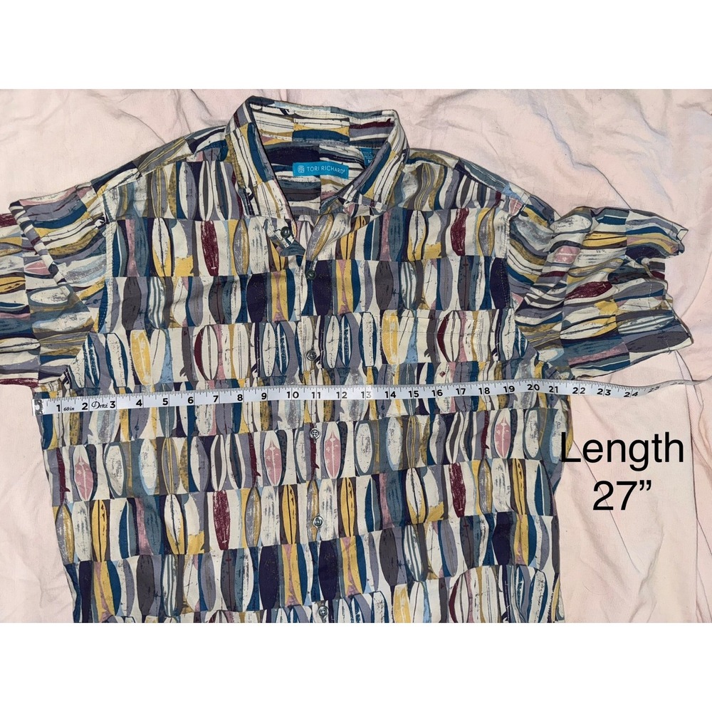 Tori Richard Board room short sleeve Hawaiian surfboards button up medium - Picture 7 of 7